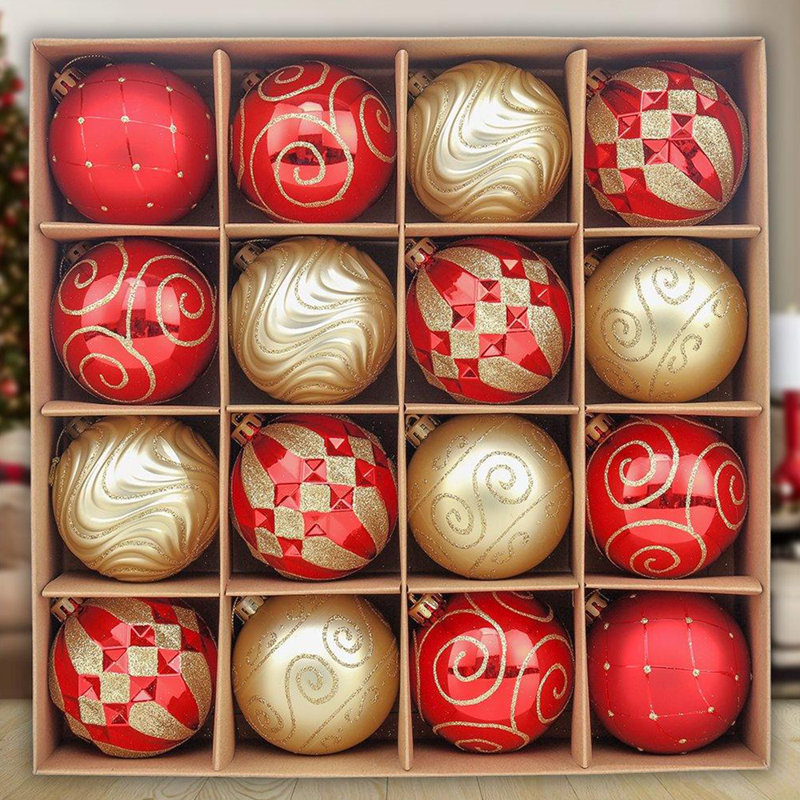 Ensemble de 16 boules décoratives Jaylianni