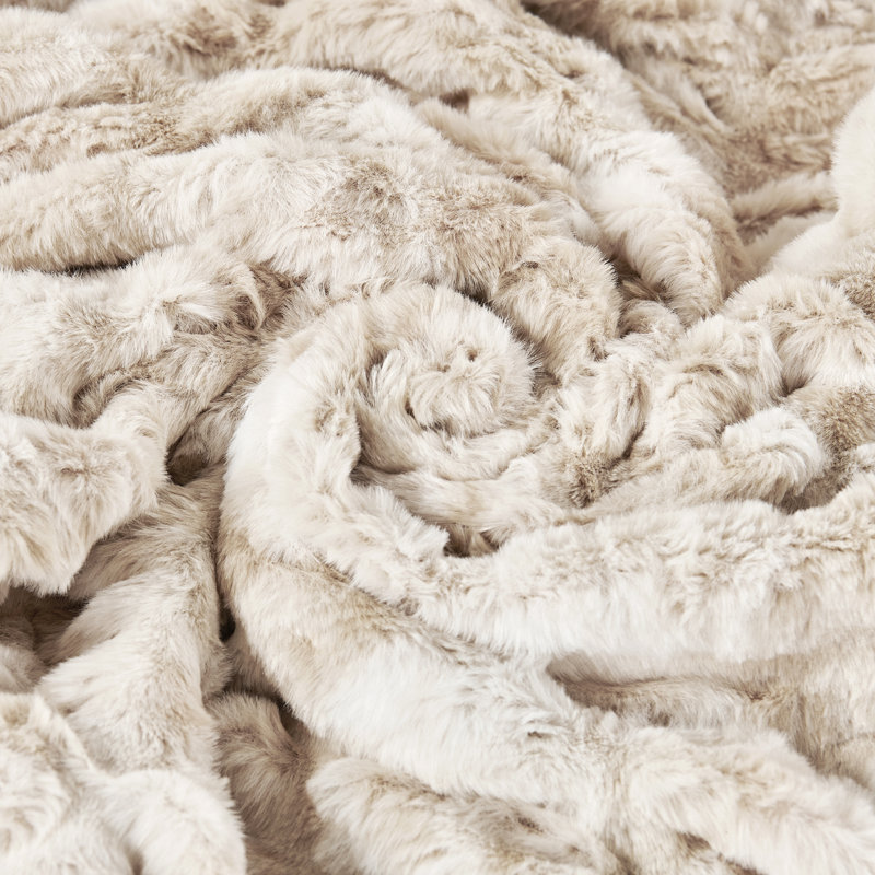 Knitted Throw Blanket, Fungi, 152.4cm W x 203.2cm L