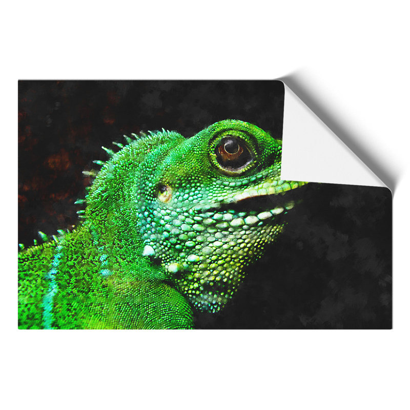 Iguana Lizard Painting - Frameless Print, 42cm H x 59cm W x 0.1cm D