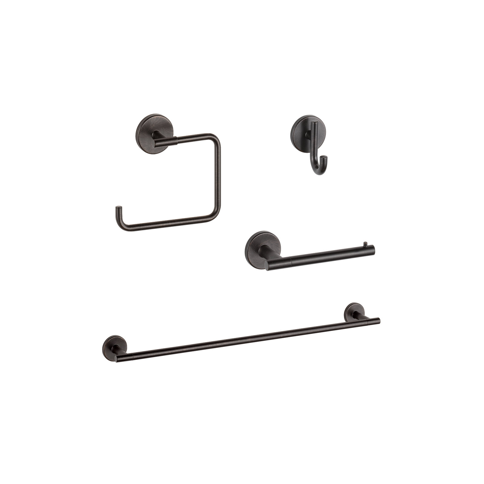 Trinsic Delta 4 Piece Bathroom Hardware Set, Venetian Bronze