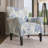 Modern Accent Chair 30.3" Wide High Back Polyester Upholstered Armchair-557213687