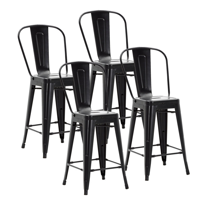 Tabouret de bar Wyatt, Noir