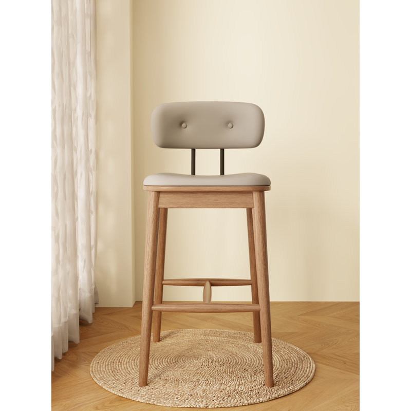 Tabouret de bar avec dossier, conception peu encombrante pour bar et comptoir de cuisine