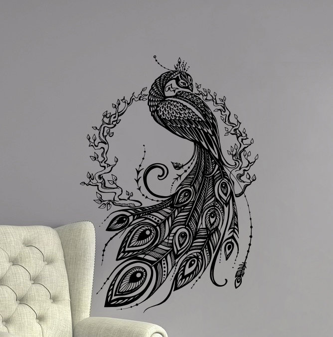 Animals Non-Wall Damaging Wall Decal, Black