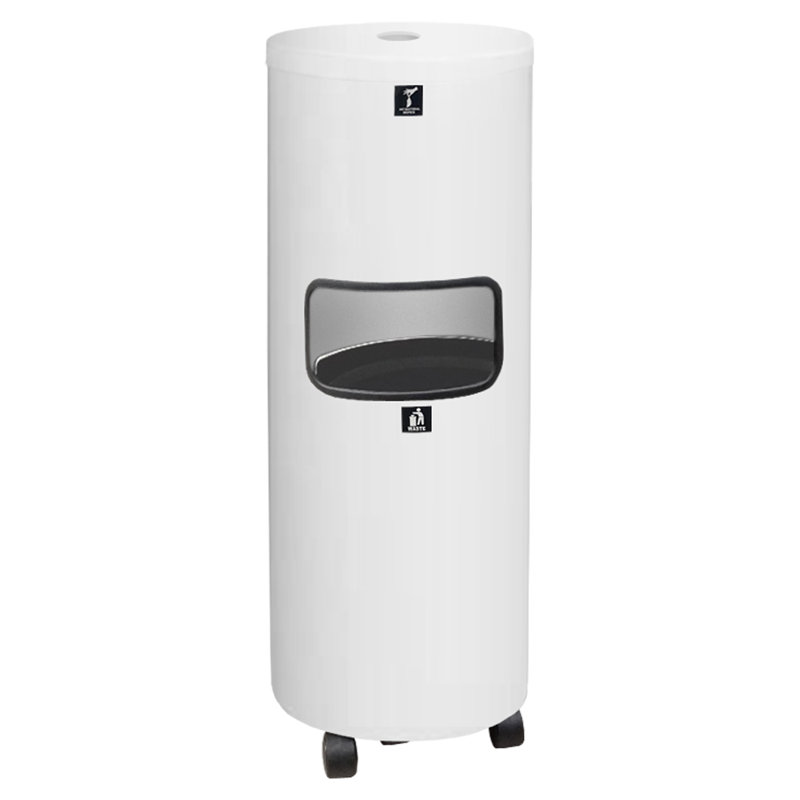 Metal Open Waste Baskets - 7 Gallons, White