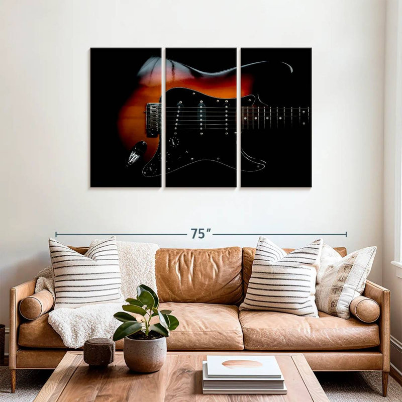 Guitare électrique élégante Abarca, H 36 po x l 57 po