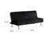 Canapé-lit futon pliable Hini, pieds modernes en métal chromé-111577773