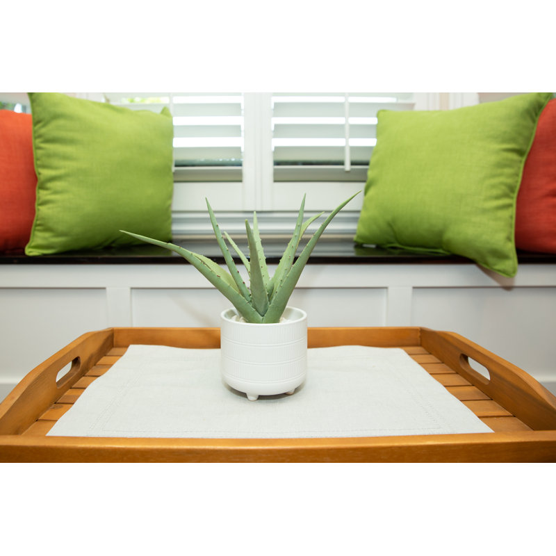 Feuillage artificiel en pot, H 10,75 po x l 7,5 po x P 7,5 po