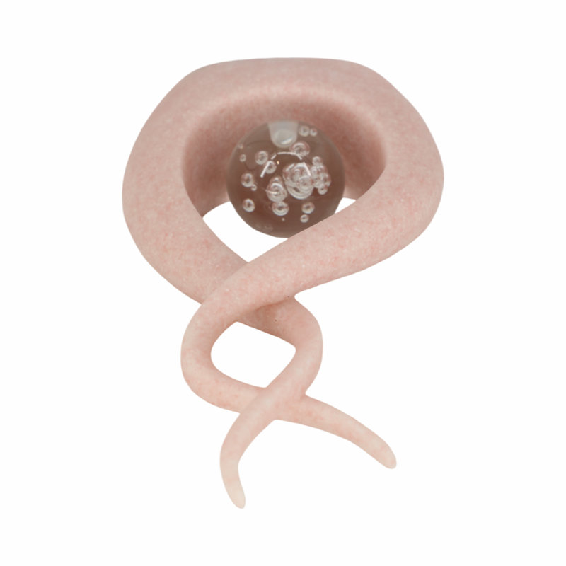Sagebrook Home 12" Laxmi Quartz Resin Statuary With Crystal, Pink