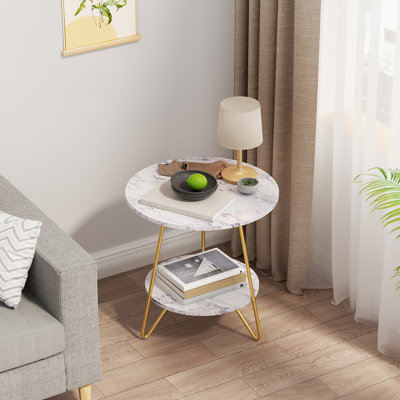 Tray Top Pedestal End Table