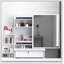 Meuble-lavabo tendance avec miroir, lumières réglables et 4 tiroirs pour le maquillage et l'organisation