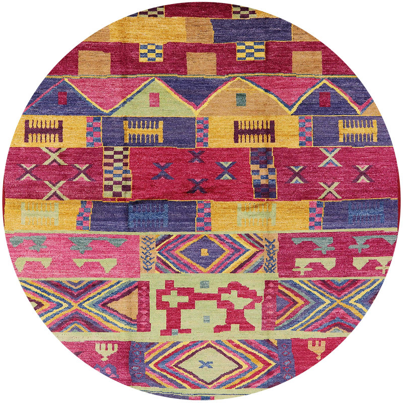 Camouflage Indoor Rug, Round 6'