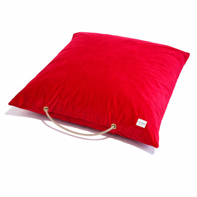  Dog Bed, Red Washable Velvet-Medium