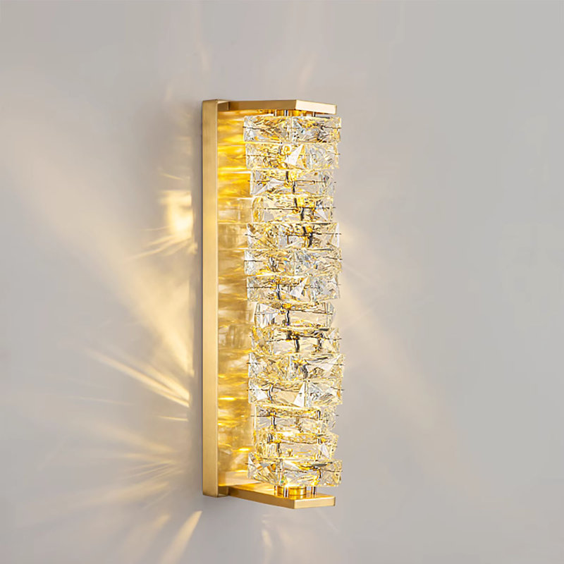 Ashvik Stainless Steel LED Flush Mounted Sconce, Gold