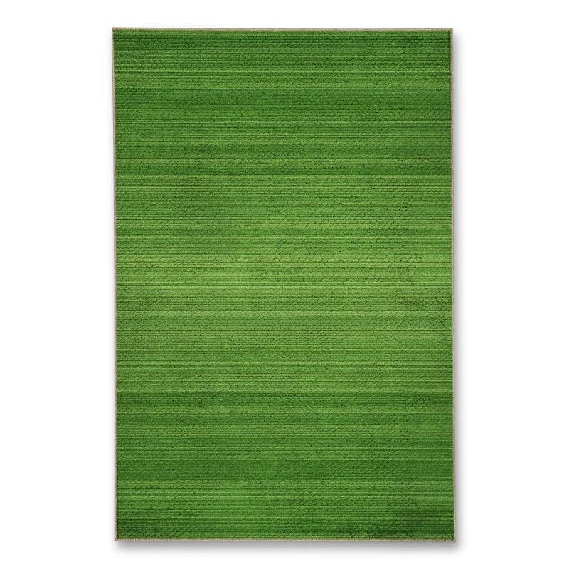 Tapis vert tissé à motif lavable Mosso, 2 pi 4 po x 3 pi 11 po