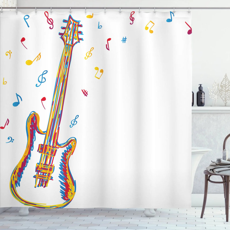 Shower Curtain with Hooks Included, 75" H x 69" W
