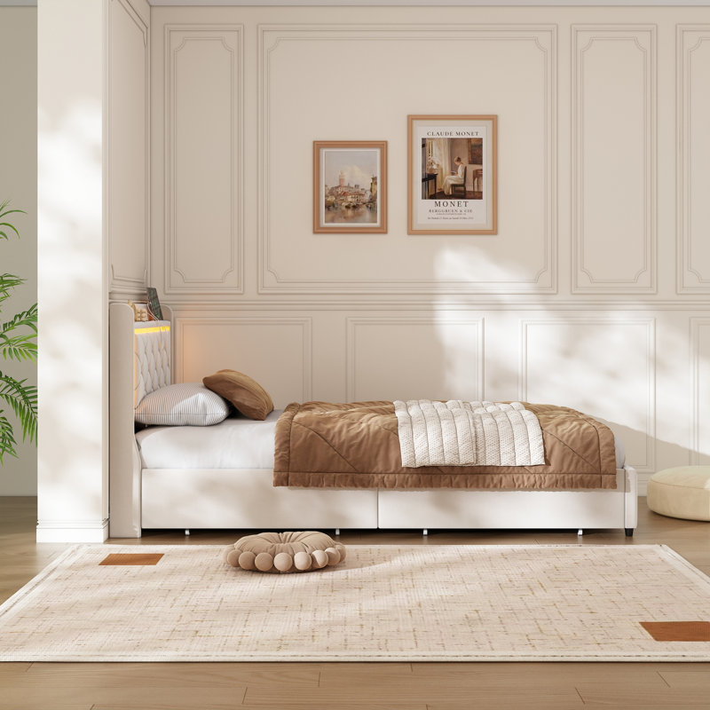 Ottoman Storage Bed, European Single (90 x 200 cm)