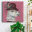 Lama et abeille - peinture sur toile tendue-38844050