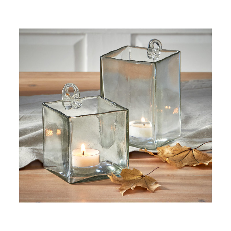 Porte-votive de table en verre, H 4 po x l 3 po x P 3 po