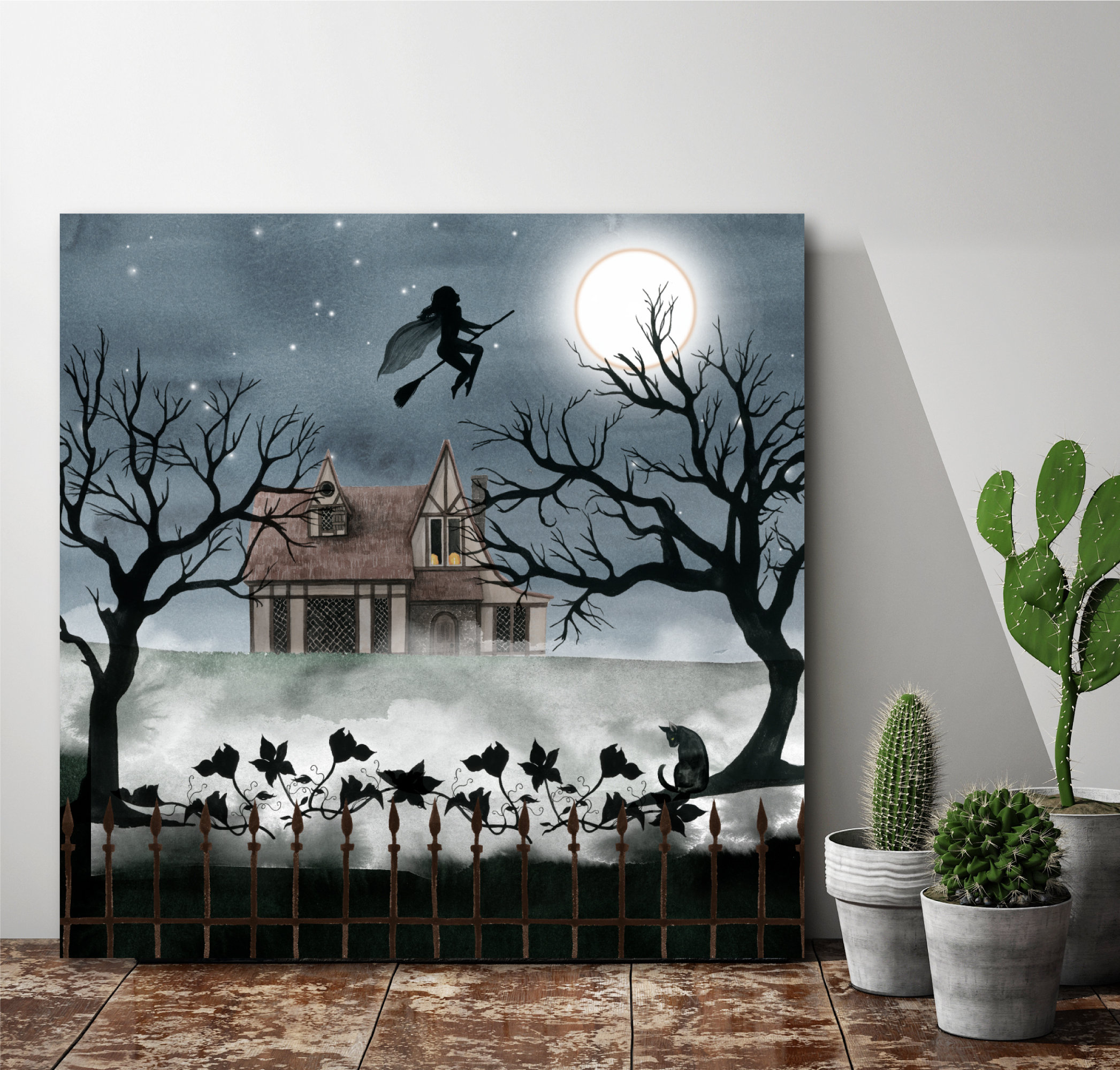 The Holiday Aisle® 'Harvest Moon II' Graphic Art Print on Wrapped ...