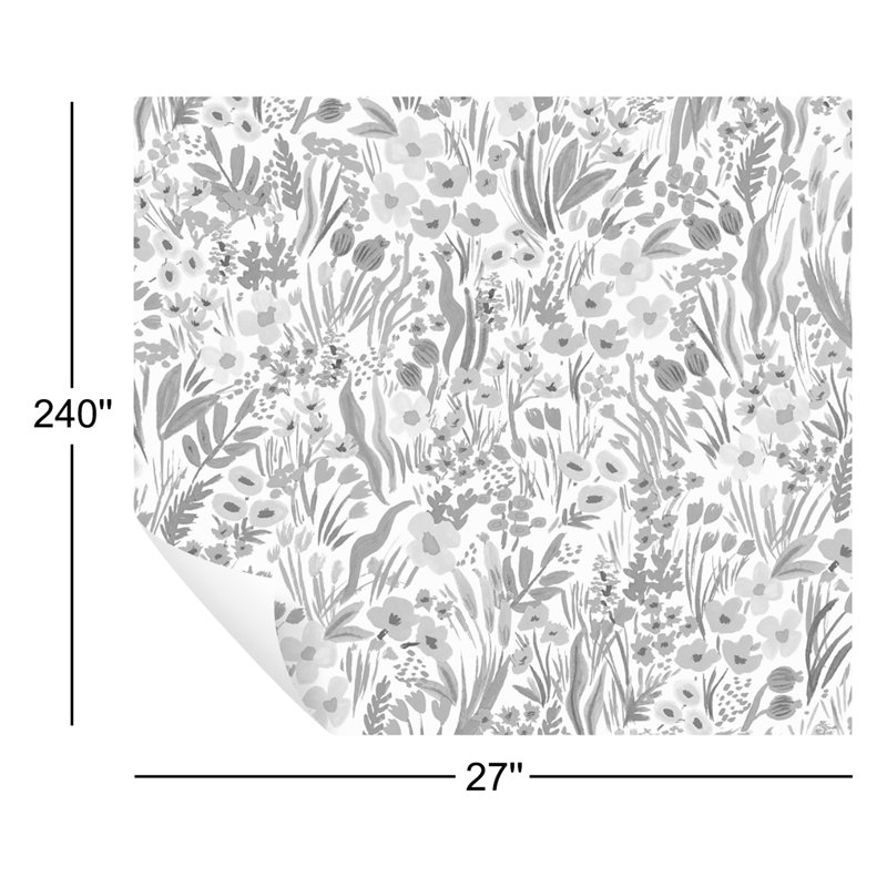 Papier peint adhésif Lea, Gris / blanc