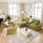 Sofa Couch And Chaise Lounge Set,Corduroy Boneless Floor Sofa Bed For Living Room-1483632181