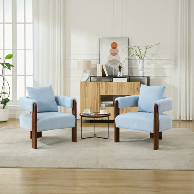 Chaise d'appoint rembourrée à 3 pieds