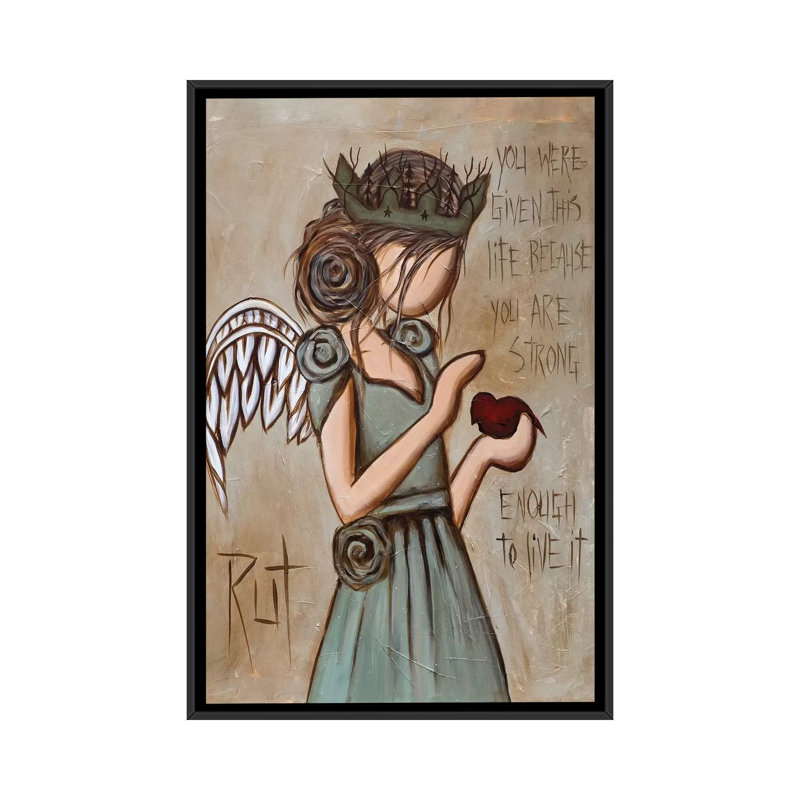 Strong Enough - Painting Print on Canvas, 101.6 cm H x 66.04 cm W, Black Framed