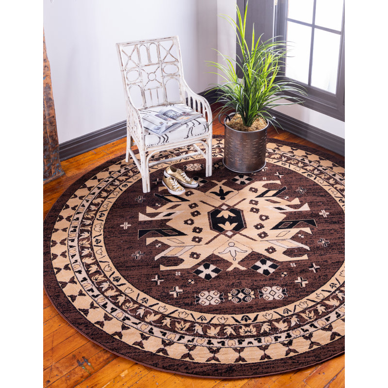 Eesi Oriental Indoor Rug, Round 8'