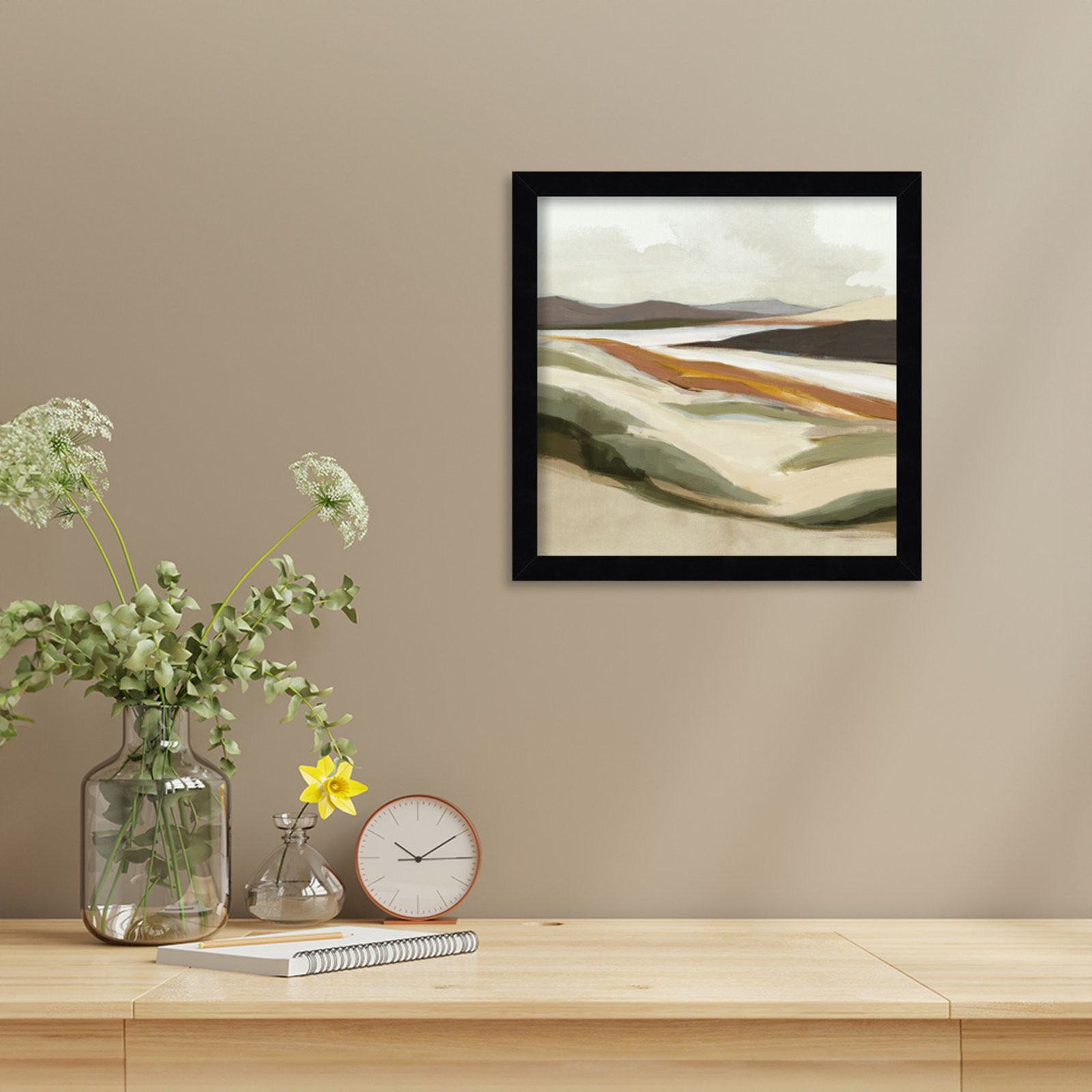Fast Land Print by Jacob q, Black, 13" H x 13" W