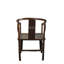 Chaise avec accoudoirs à dossier bas en bois massif Asian Classic