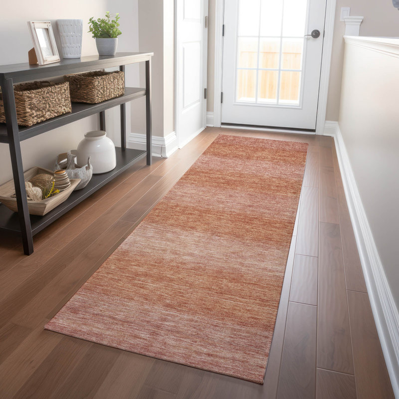 Tapis terre cuite intérieur / extérieur lavable à la machine, Tapis de couloir 2 pi 3 po x 7 pi 6 po