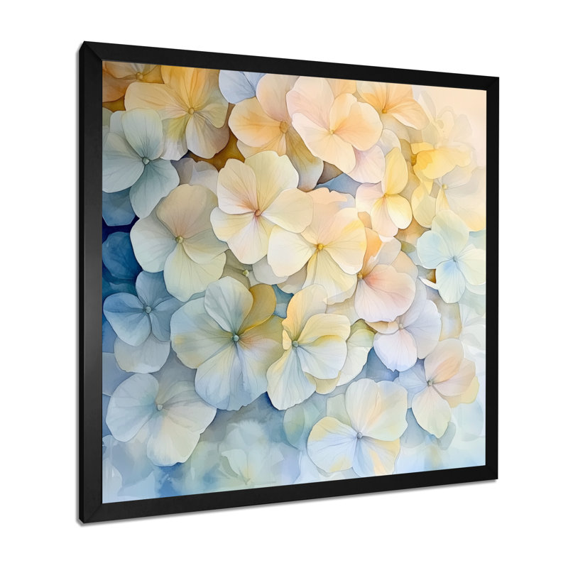 «Hydrangea In Soft Focus Of Summer II», art mural sur toile Hydrangea, Reproduction encadrée d'une seule photo