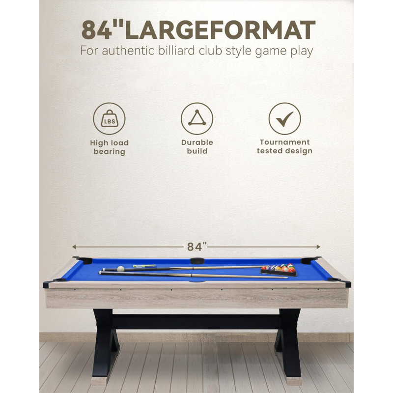 Blue Elephant 83.1cm L Pool Table, Blue