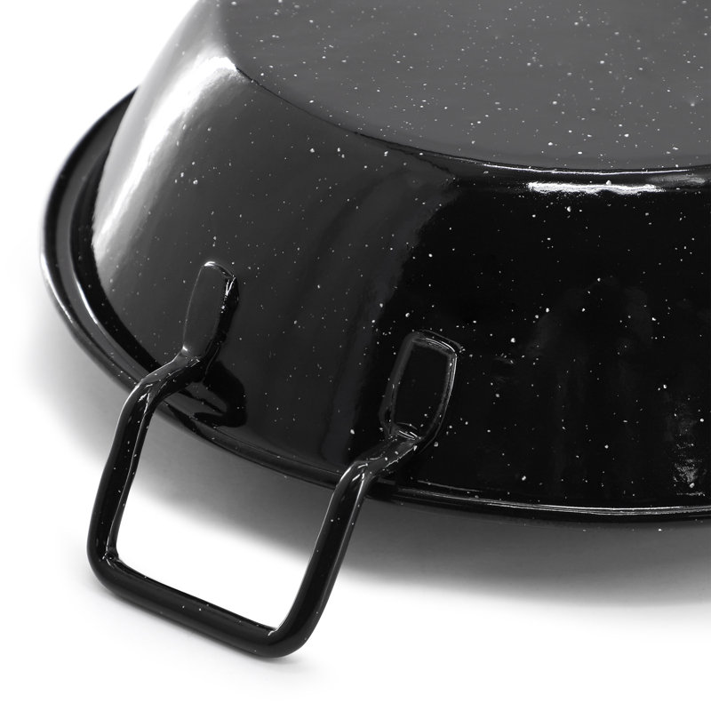 Poêle à paella en acier émaillé noir de 9,5 pouces Oster Castillo