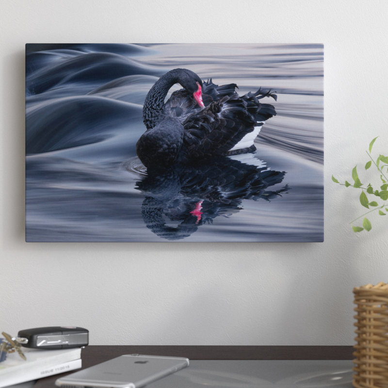 « black swan dunes », impression sur toile, H 18 po x l 26 po x P 1,5 po, Toile tendue