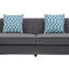 Canapé modulaire en velours moderne à 6 places avec repose-pieds de rangement 109 po Modern-374973193