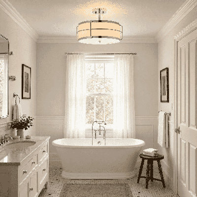 Chauncey 4-Light Ceiling Light in Polished Chrome