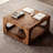 Retro Walnut Solid Wood Square Coffee Table