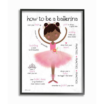 Décoration murale Abaas «Comment être une ballerine» pour enfants