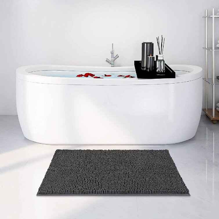 Subrtex Luxury Chenille Bath Rugs Soft Bathroom Mats - On Sale