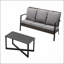 Ensemble de conversation de patio en osier 2 pièces avec structure en acier durable et coussins confortables pour la détente en plein air