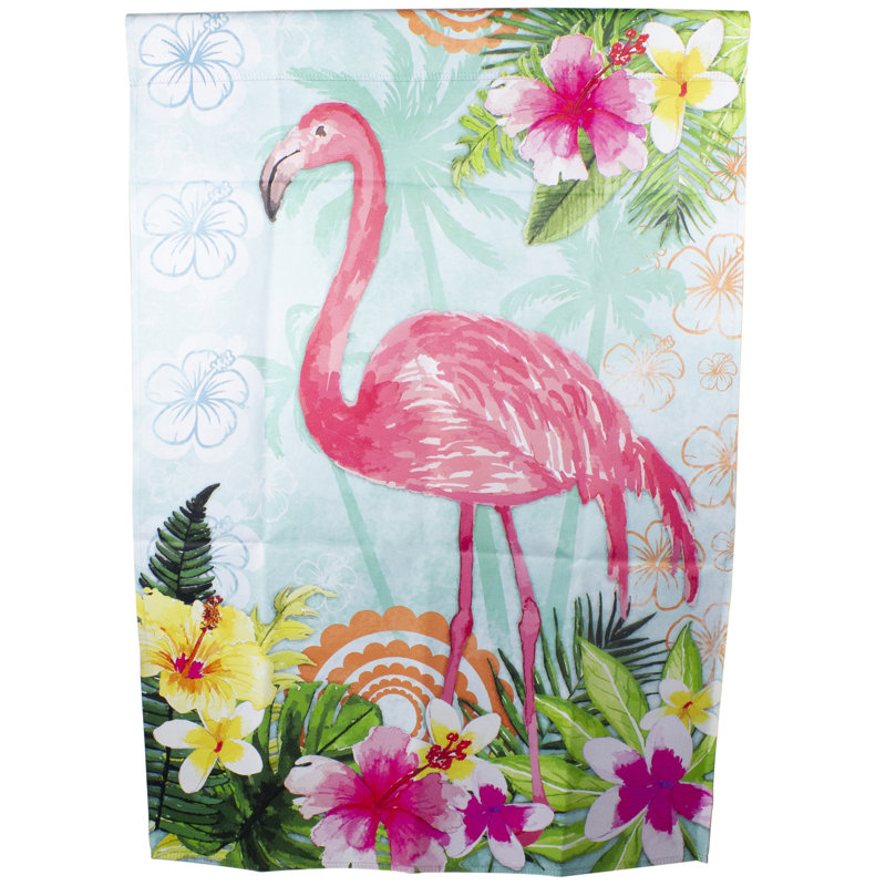 Drapeau de jardin tropical pour le printemps, H 40 po x l 28 po