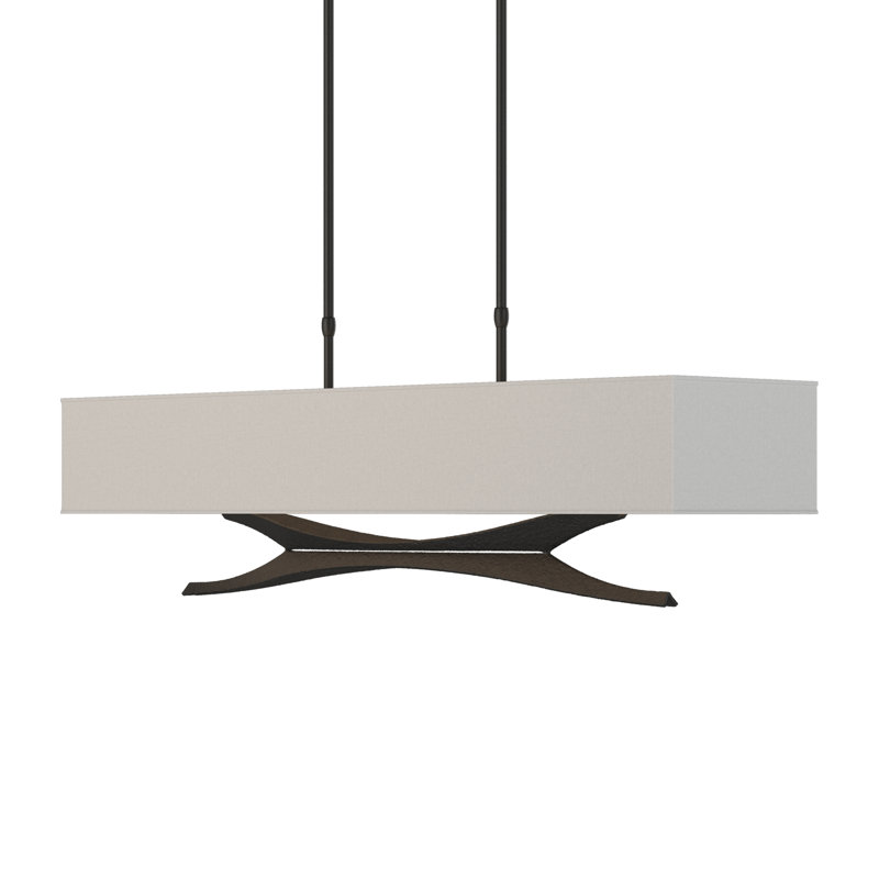 Moreau 4 - Light Kitchen Island Pendant, Flax, Vintage Platinum