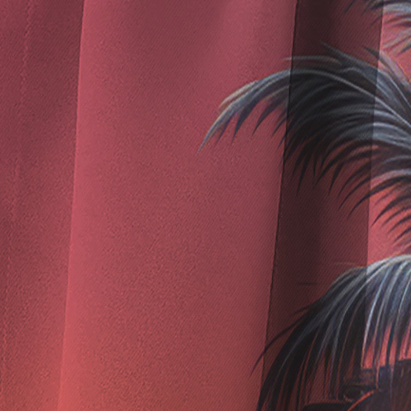Brodi - Palm Trees Curtain - Blackout Floral Curtain - 1 Panels, 52" W x 84" L