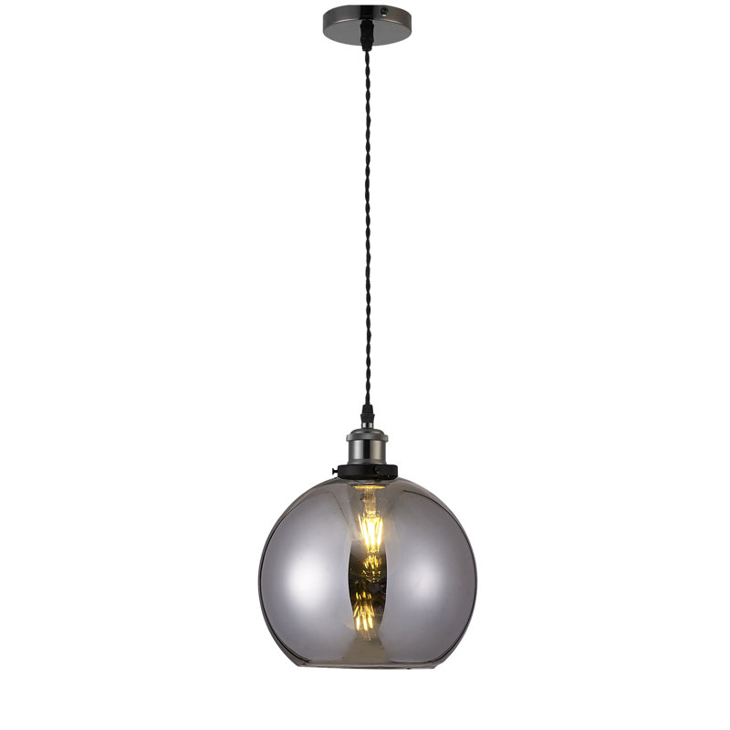 Gambier 1 - Light Sphere Pendant, Smoked, Silver