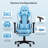 Upgraded Massage Gaming Chair 7-Point, Office Chair with Footrest & Lumbar Support, Thickened and Widened Cushions Backrest-1445606131