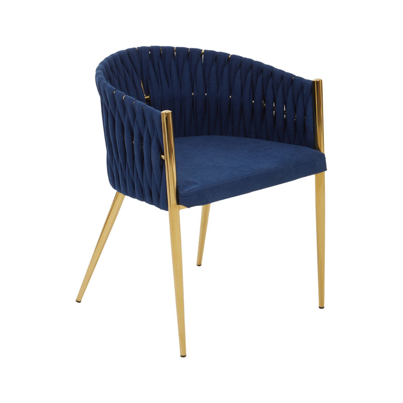 Orwigsburg 45cm H Fabric Upholstered Parsons Chair in Blue