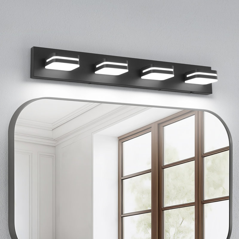  Luminaire de salle de bain moderne à DEL 30 po à 4 lumières à DEL 5 lumières avec tête ajustable, à intensité variable