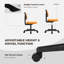 Ensemble de bureau et de chaise: bureau d'ordinateur de 48 pouces et chaise en filet noir à hauteur réglable-133682815